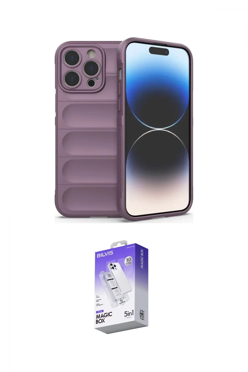 ieg™ iPhone 13 Pro Max Kılıf Atlas Koleksiyonu - Siyah Bilvis 5in1 3D Magic Cam Ekran Koruyucu
