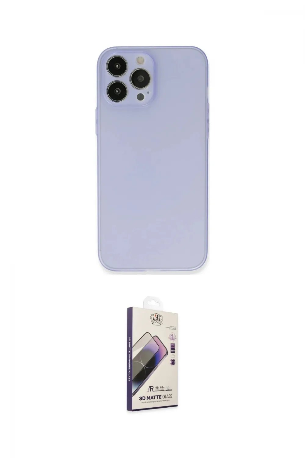 ieg™ iPhone 13 Pro Max Kılıf Atlas Minimal Prime - Siyah Bilvis 3D Mat Cam Ekran Koruyucu