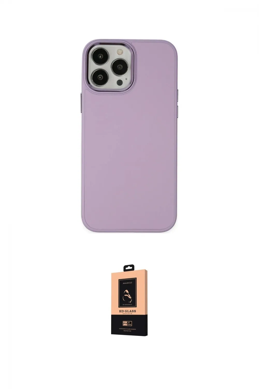 ieg™ iPhone 13 Pro Max Kılıf Çekirdek Çizgi - Şeffaf Maxco Cam Ekran Koruyucu