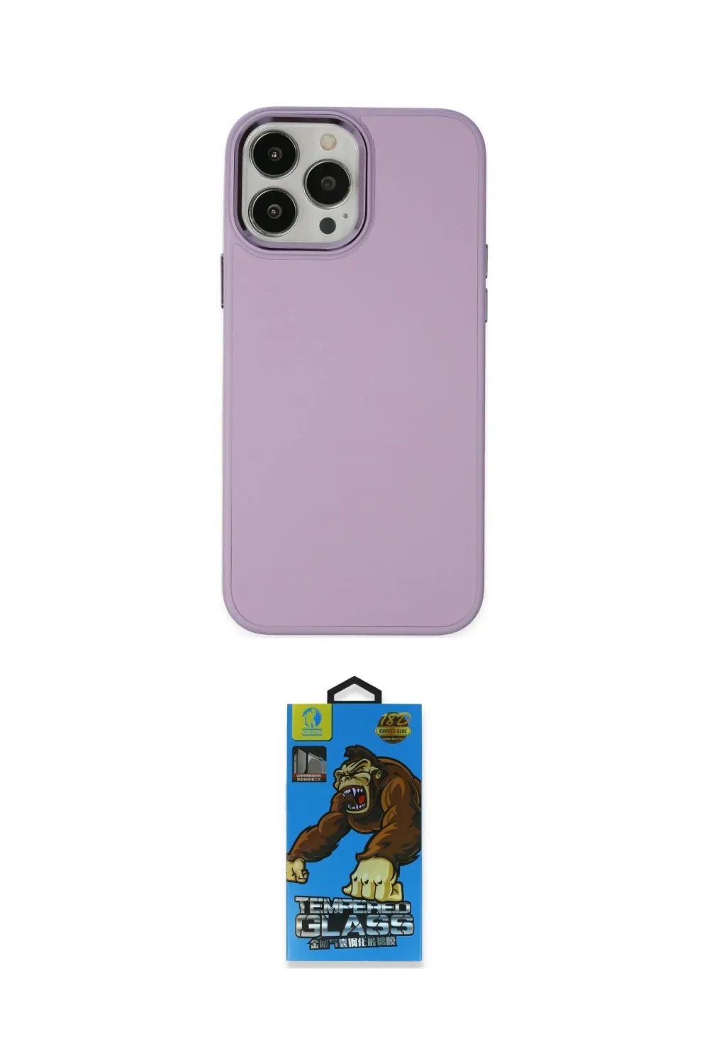 ieg™ iPhone 13 Pro Max Kılıf Çekirdek Çizgi - Siyah 18D Cam Ekran Koruyucu