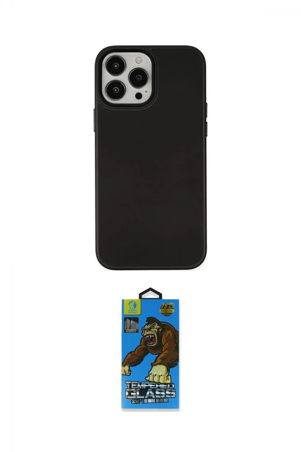 ieg™ iPhone 13 Pro Max Kılıf Çekirdek Çizgi - Siyah 18D Cam Ekran Koruyucu