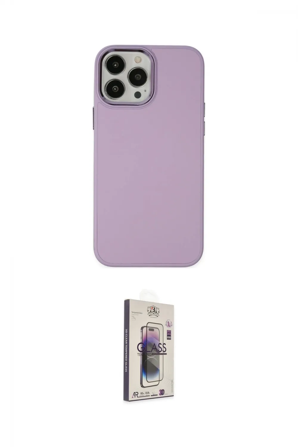 ieg™ iPhone 13 Pro Max Kılıf Çekirdek Çizgi - Siyah Bilvis 3D Cam Ekran Koruyucu