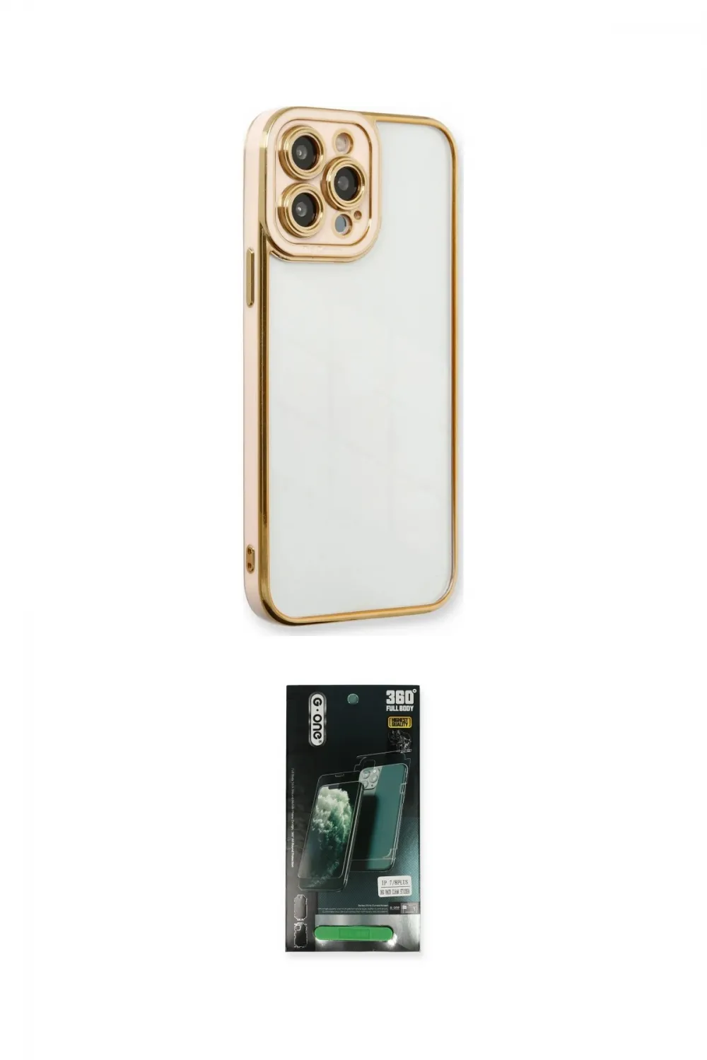 ieg™ iPhone 13 Pro Max Kılıf Çekirdek Klasik Serisi - Şeffaf 360 Full Body Arka Koruyucu