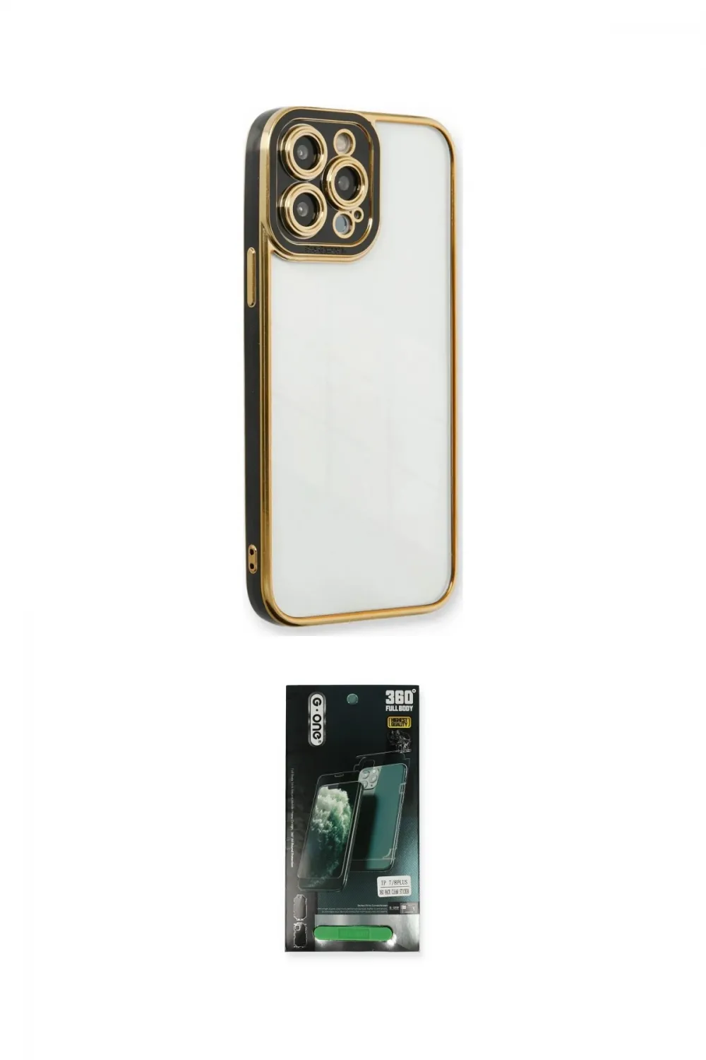 ieg™ iPhone 13 Pro Max Kılıf Çekirdek Klasik Serisi - Şeffaf 360 Full Body Arka Koruyucu