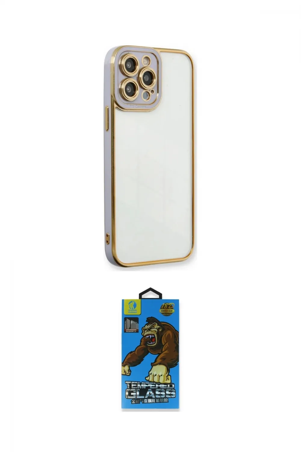 ieg™ iPhone 13 Pro Max Kılıf Çekirdek Klasik Serisi - Siyah 18D Cam Ekran Koruyucu