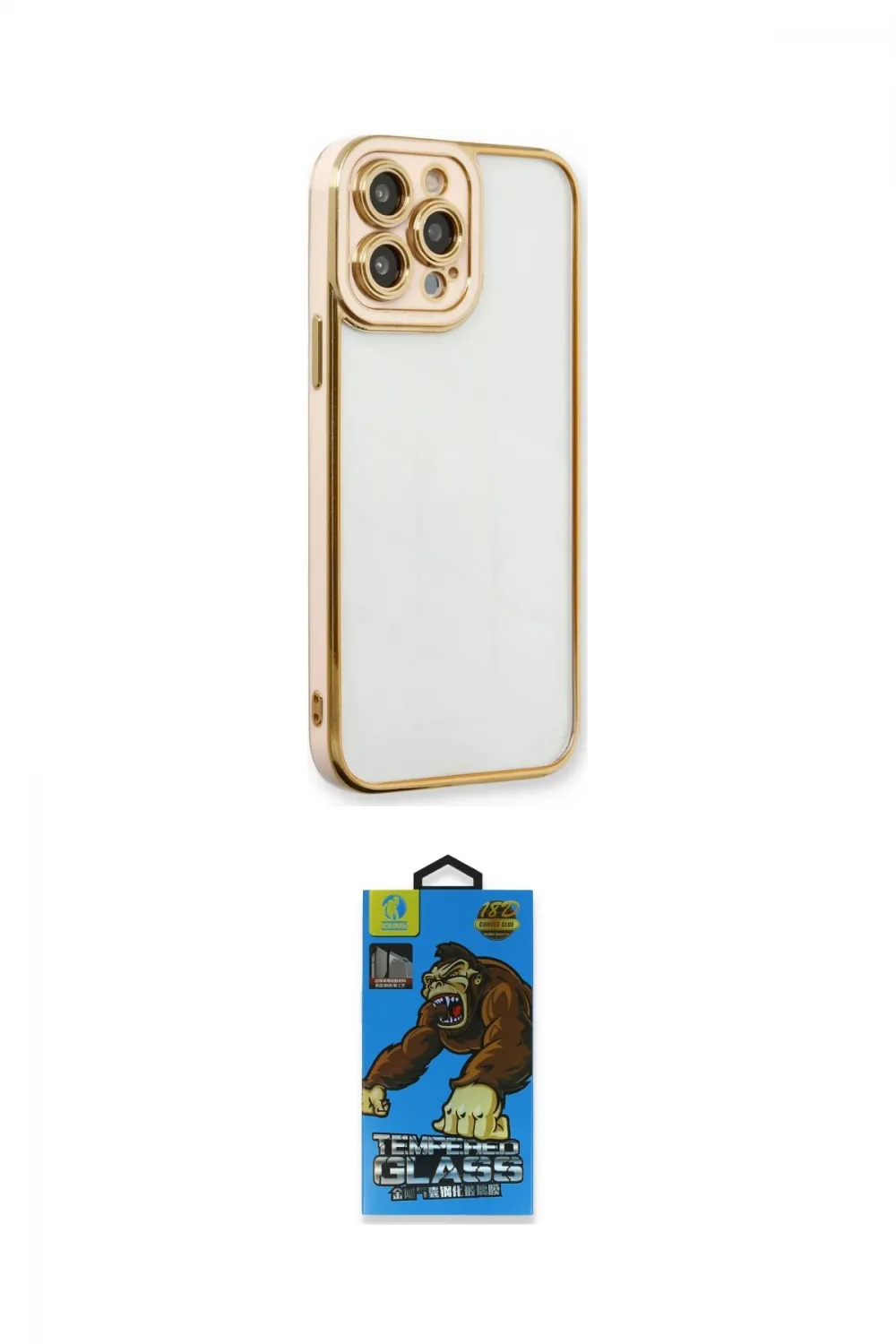 ieg™ iPhone 13 Pro Max Kılıf Çekirdek Klasik Serisi - Siyah 18D Cam Ekran Koruyucu