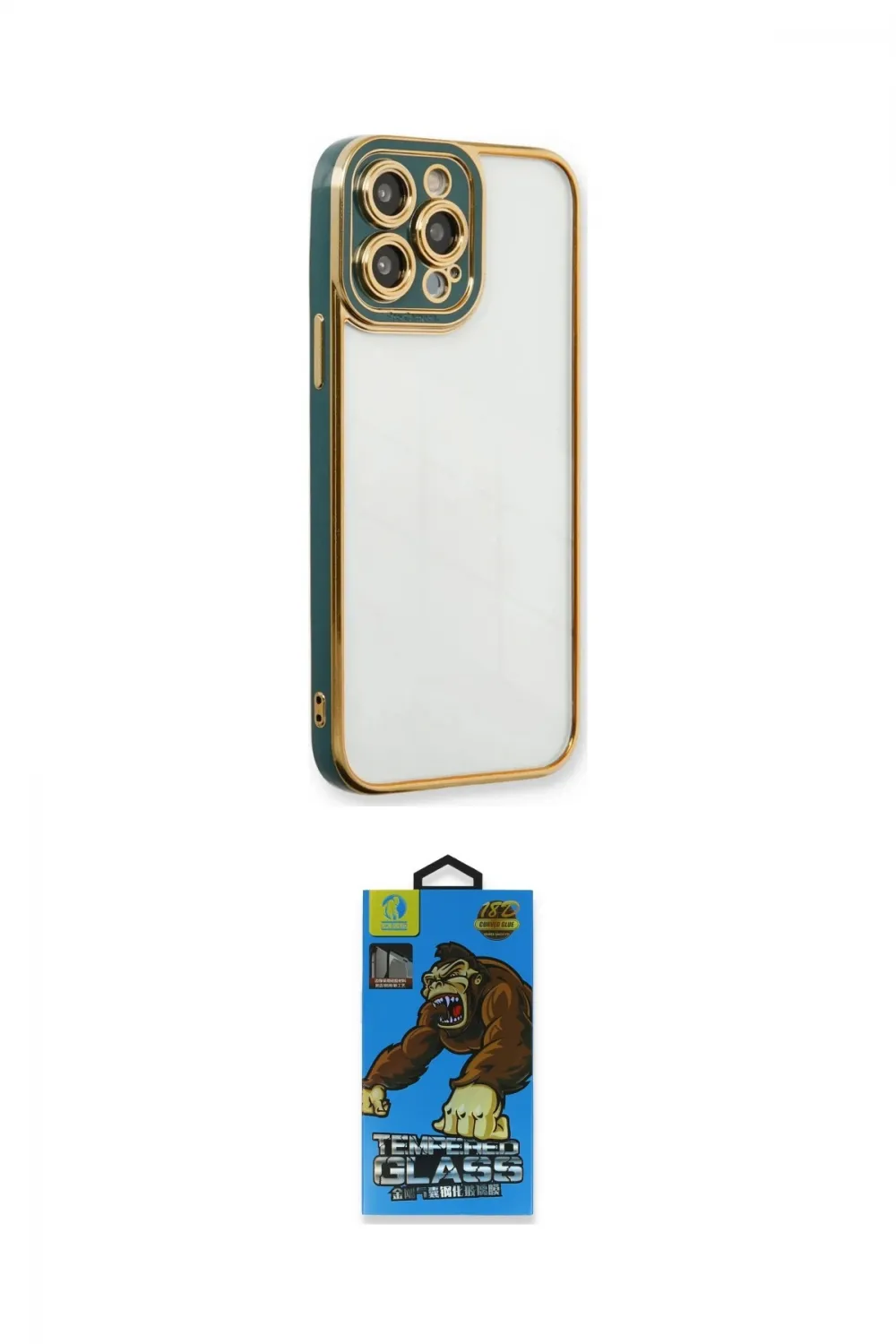 ieg™ iPhone 13 Pro Max Kılıf Çekirdek Klasik Serisi - Siyah 18D Cam Ekran Koruyucu