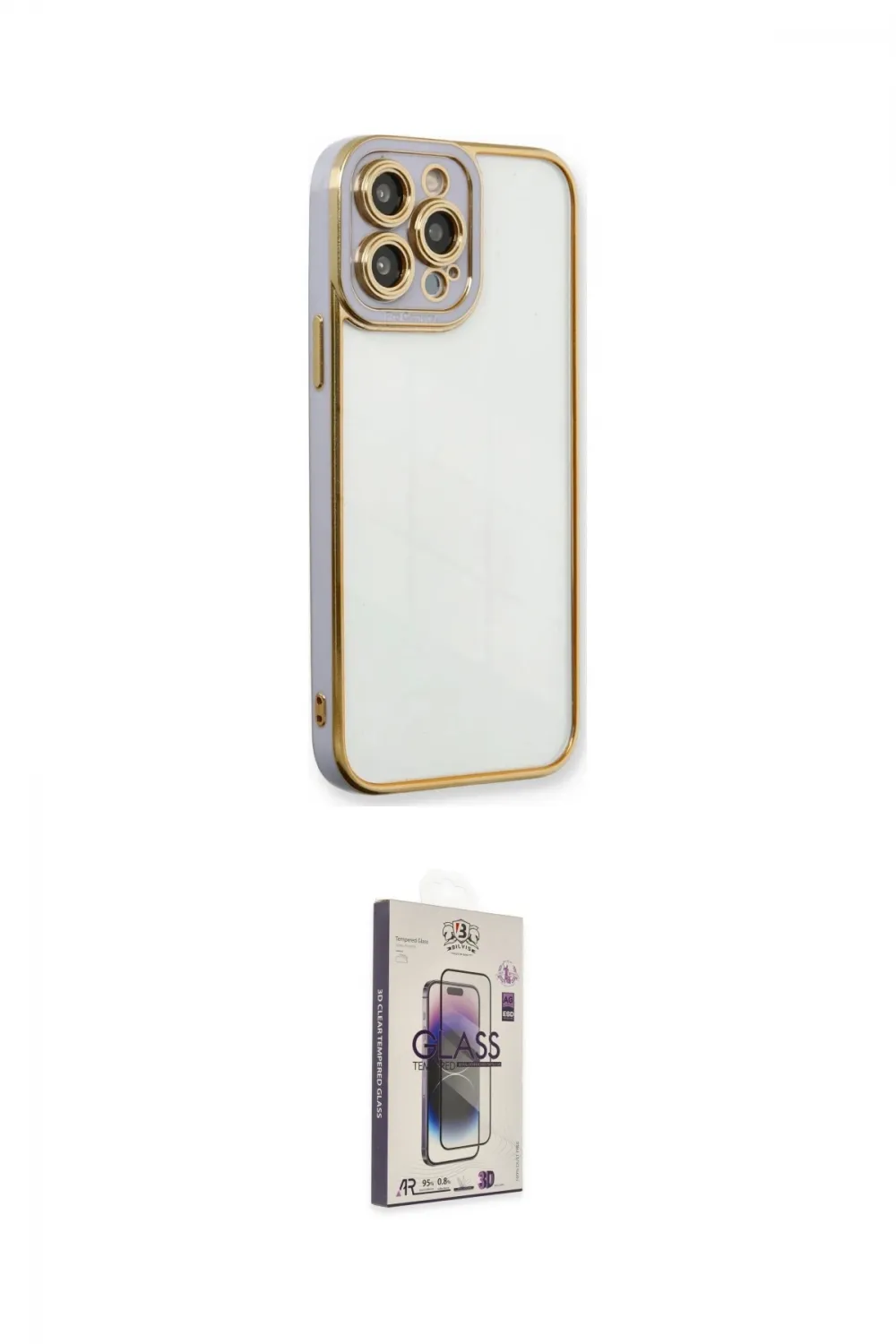 ieg™ iPhone 13 Pro Max Kılıf Çekirdek Klasik Serisi - Siyah Bilvis 3D Cam Ekran Koruyucu