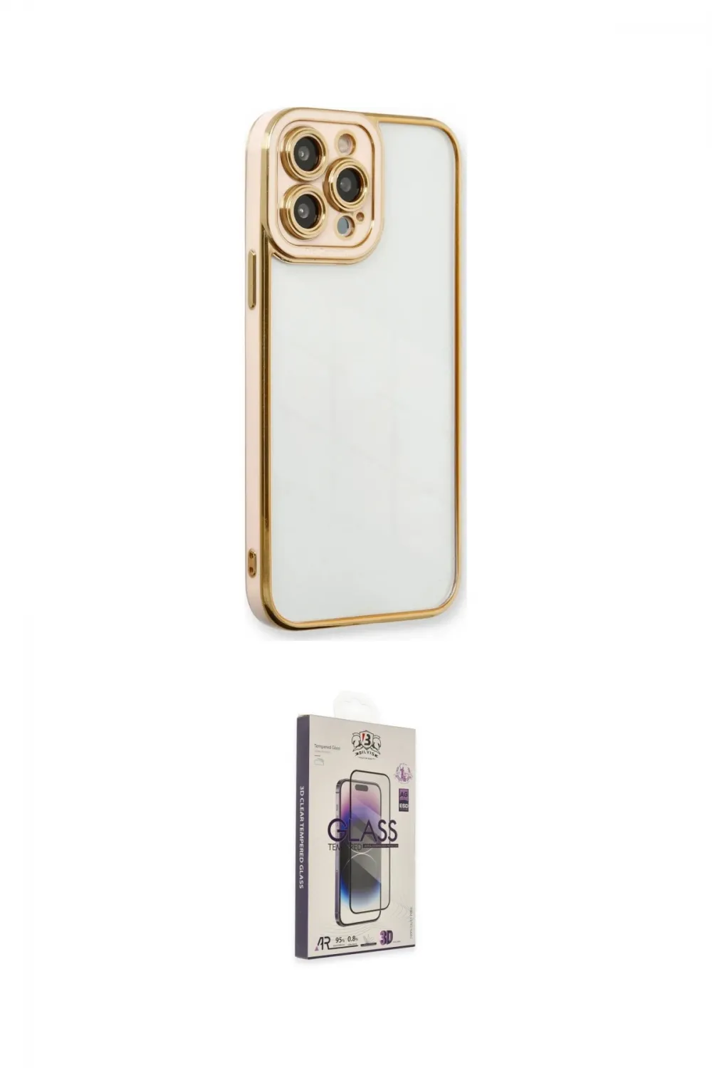 ieg™ iPhone 13 Pro Max Kılıf Çekirdek Klasik Serisi - Siyah Bilvis 3D Cam Ekran Koruyucu