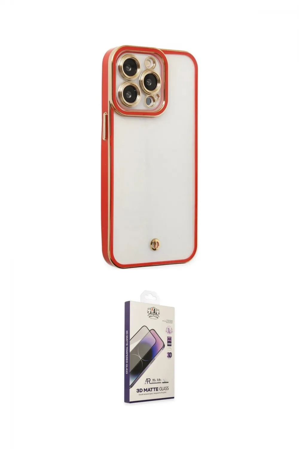 ieg™ iPhone 13 Pro Max Kılıf Çekirdek Klasik Serisi - Siyah Bilvis 3D Mat Cam Ekran Koruyucu