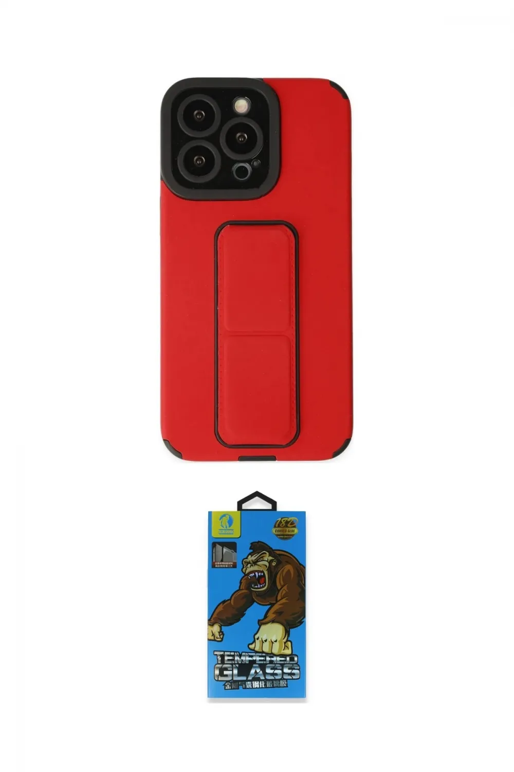 ieg™ iPhone 13 Pro Max Kılıf Çekirdek Yansıma - Siyah 18D Cam Ekran Koruyucu