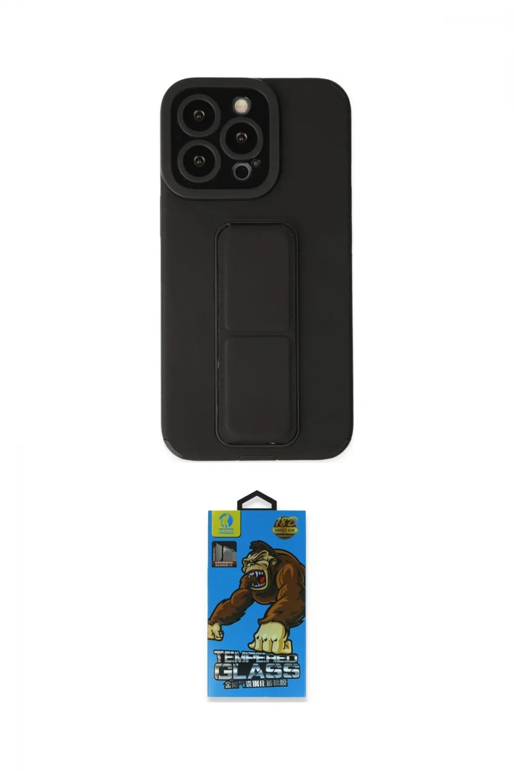 ieg™ iPhone 13 Pro Max Kılıf Çekirdek Yansıma - Siyah 18D Cam Ekran Koruyucu