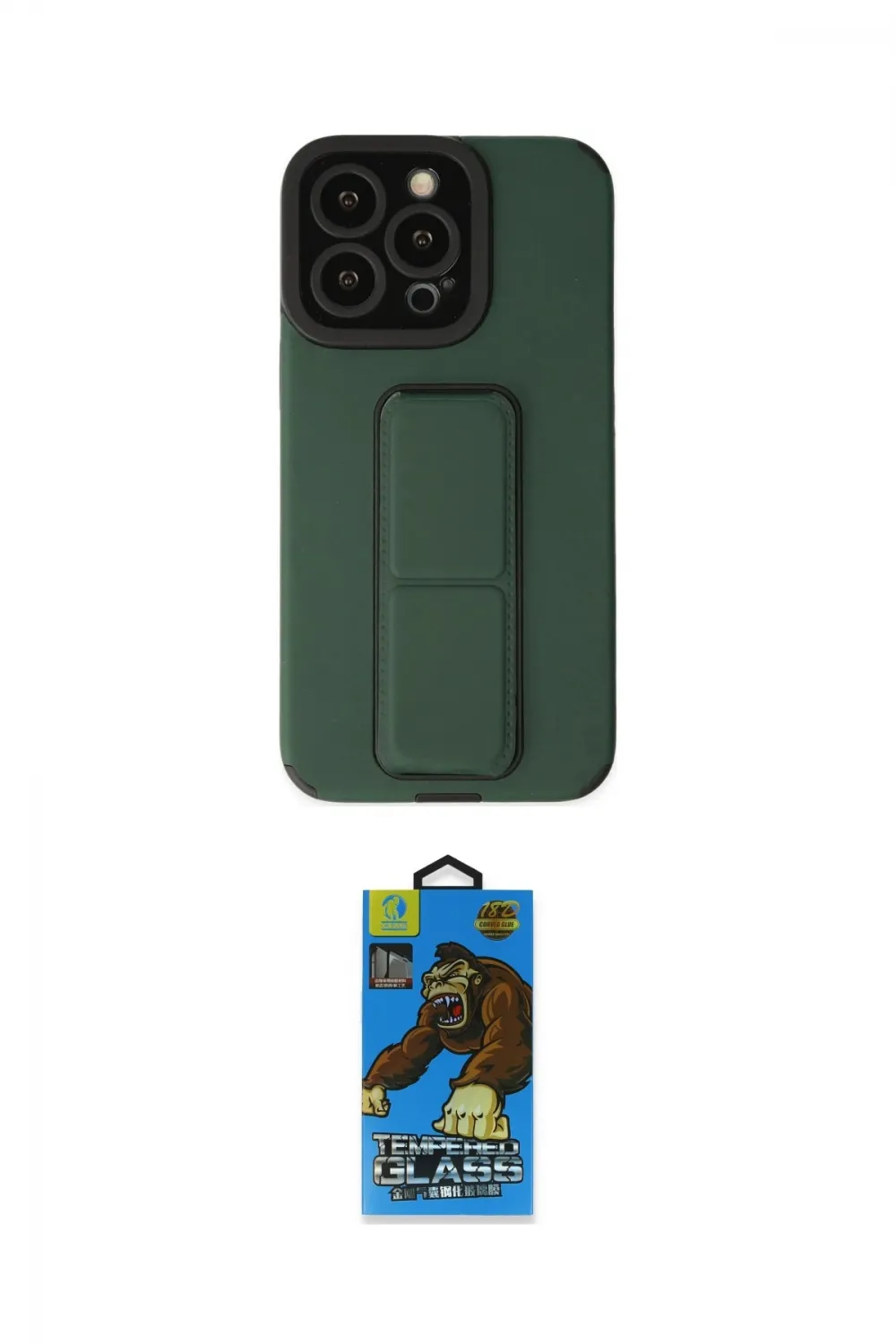 ieg™ iPhone 13 Pro Max Kılıf Çekirdek Yansıma - Siyah 18D Cam Ekran Koruyucu