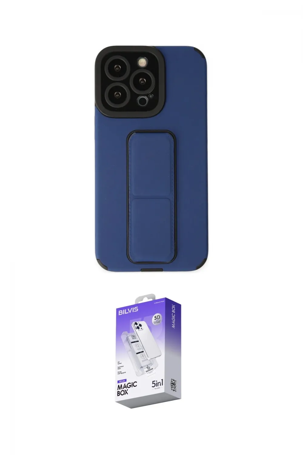 ieg™ iPhone 13 Pro Max Kılıf Çekirdek Yansıma - Siyah Bilvis 5in1 3D Magic Cam Ekran Koruyucu
