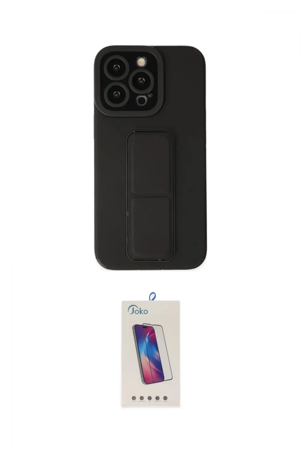 ieg™ iPhone 13 Pro Max Kılıf Çekirdek Yansıma - Siyah Joko 5D Cam