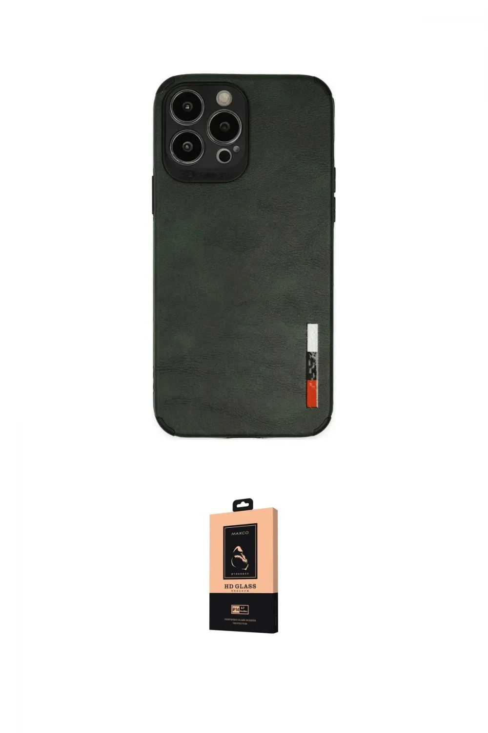 ieg™ iPhone 13 Pro Max Kılıf Doruk Asil Koleksiyonu - Şeffaf Maxco Cam Ekran Koruyucu