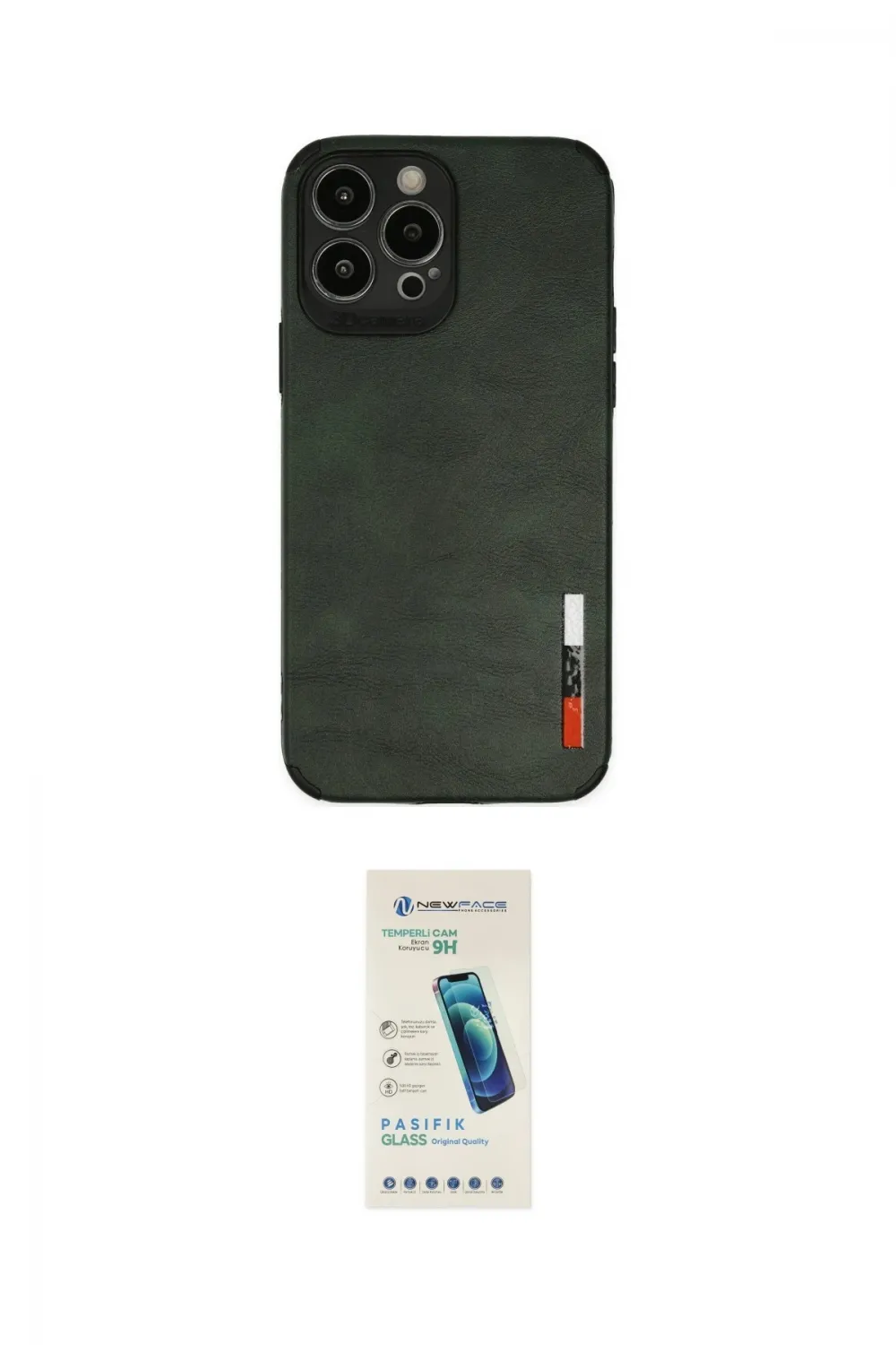 ieg™ iPhone 13 Pro Max Kılıf Doruk Asil Koleksiyonu - Şeffaf Pasifik Cam Ekran Koruyucu