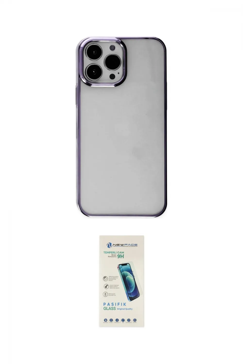 ieg™ iPhone 13 Pro Max Kılıf Doruk Doku Prime - Şeffaf Pasifik Cam Ekran Koruyucu