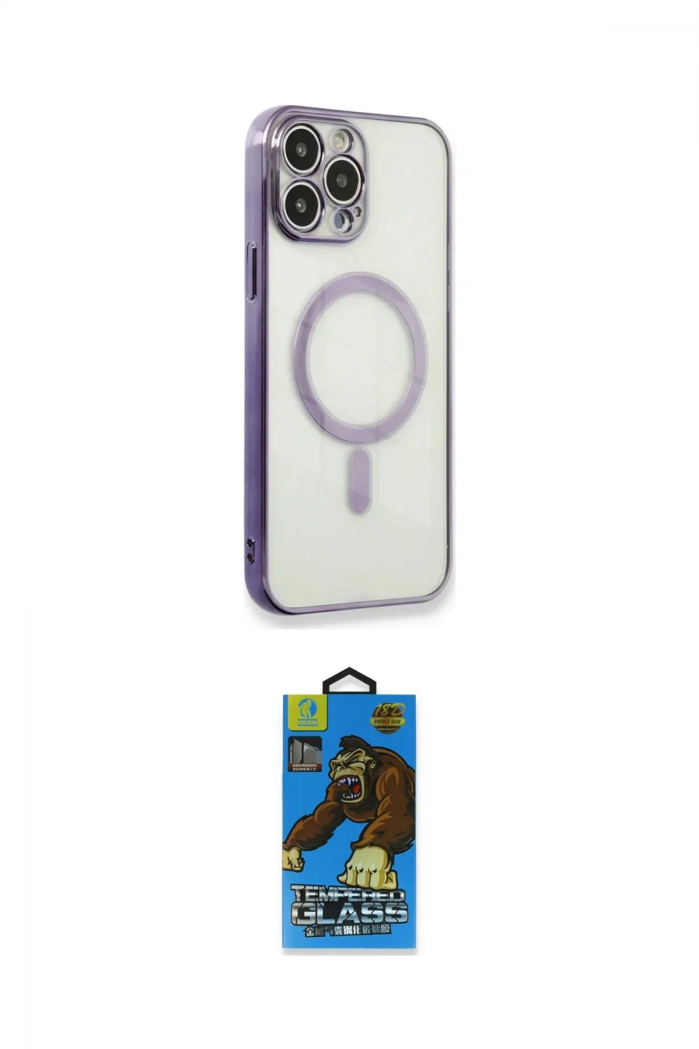 ieg™ iPhone 13 Pro Max Kılıf Doruk Minimal - Siyah 18D Cam Ekran Koruyucu