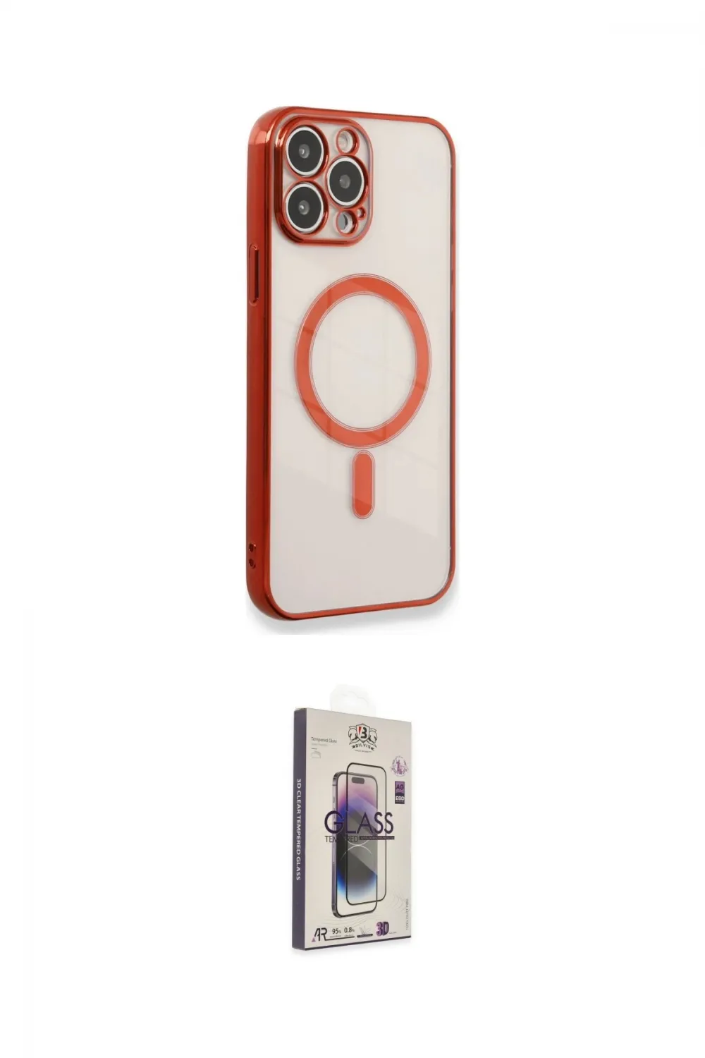 ieg™ iPhone 13 Pro Max Kılıf Doruk Minimal - Siyah Bilvis 3D Cam Ekran Koruyucu