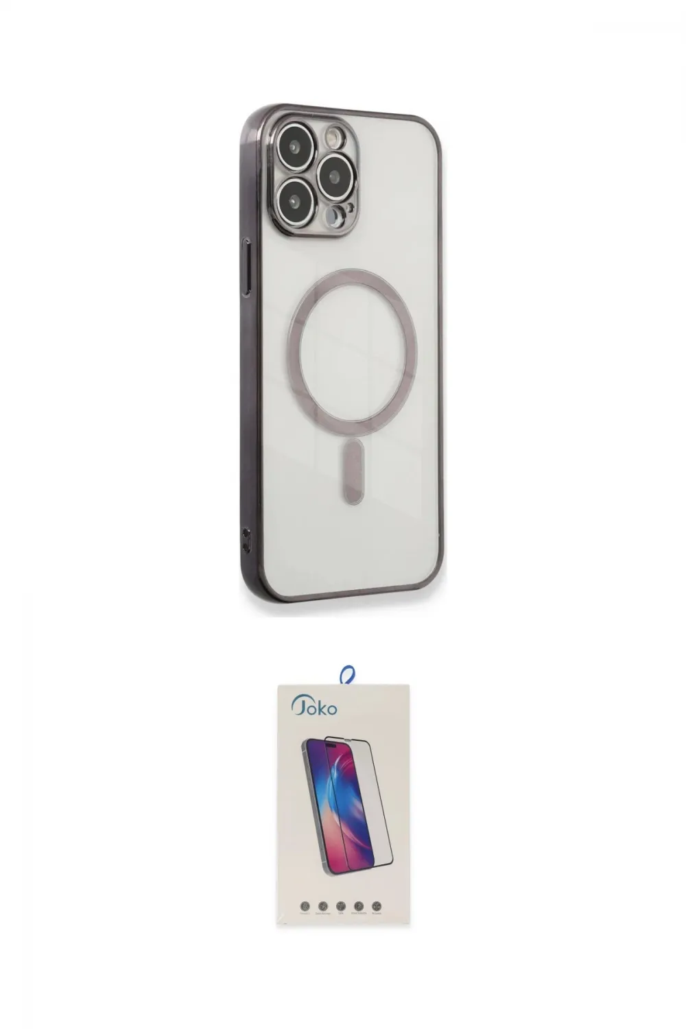 ieg™ iPhone 13 Pro Max Kılıf Doruk Minimal - Siyah Joko 5D Cam