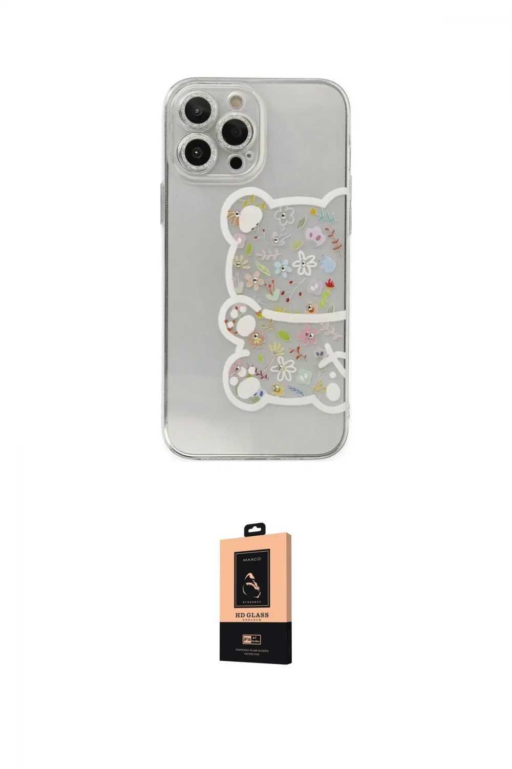 ieg™ iPhone 13 Pro Max Kılıf Eksen Asil Prime - Şeffaf Maxco Cam Ekran Koruyucu