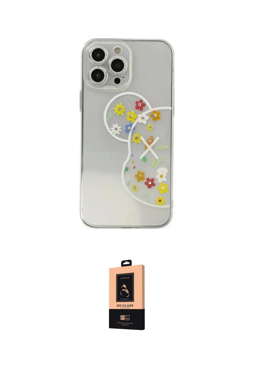 ieg™ iPhone 13 Pro Max Kılıf Eksen Asil Prime - Şeffaf Maxco Cam Ekran Koruyucu