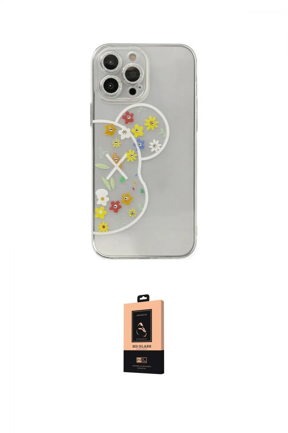 ieg™ iPhone 13 Pro Max Kılıf Eksen Asil Prime - Şeffaf Maxco Cam Ekran Koruyucu