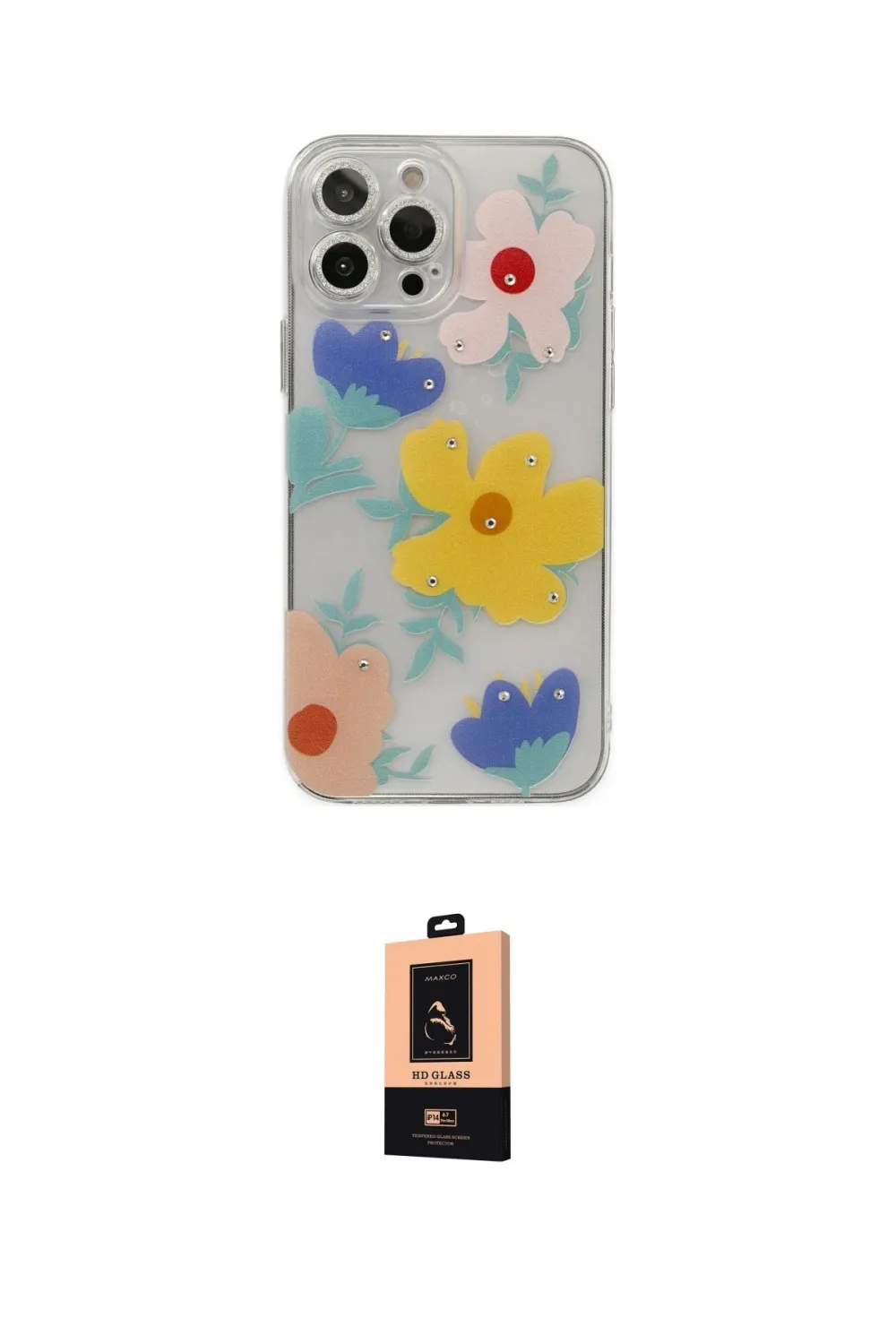 ieg™ iPhone 13 Pro Max Kılıf Eksen Asil Prime - Şeffaf Maxco Cam Ekran Koruyucu