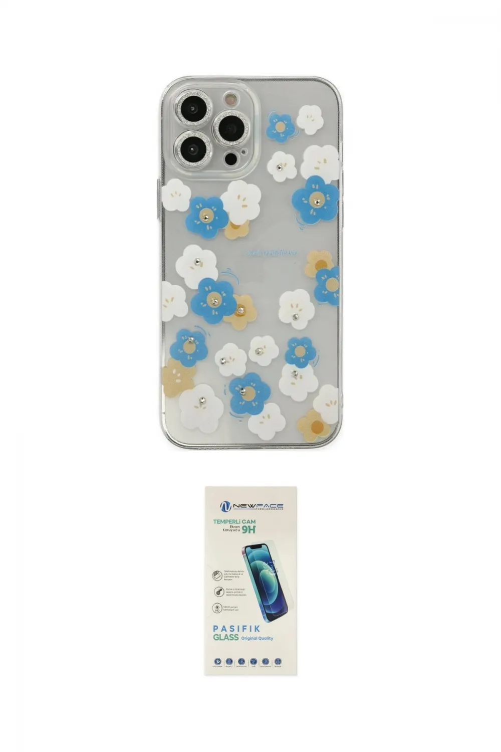 ieg™ iPhone 13 Pro Max Kılıf Eksen Asil Prime - Şeffaf Pasifik Cam Ekran Koruyucu