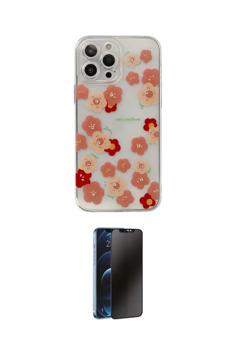 ieg™ iPhone 13 Pro Max Kılıf Eksen Asil Prime - Siyah 3D Antistatik Hayalet Cam Ekran Koruyucu