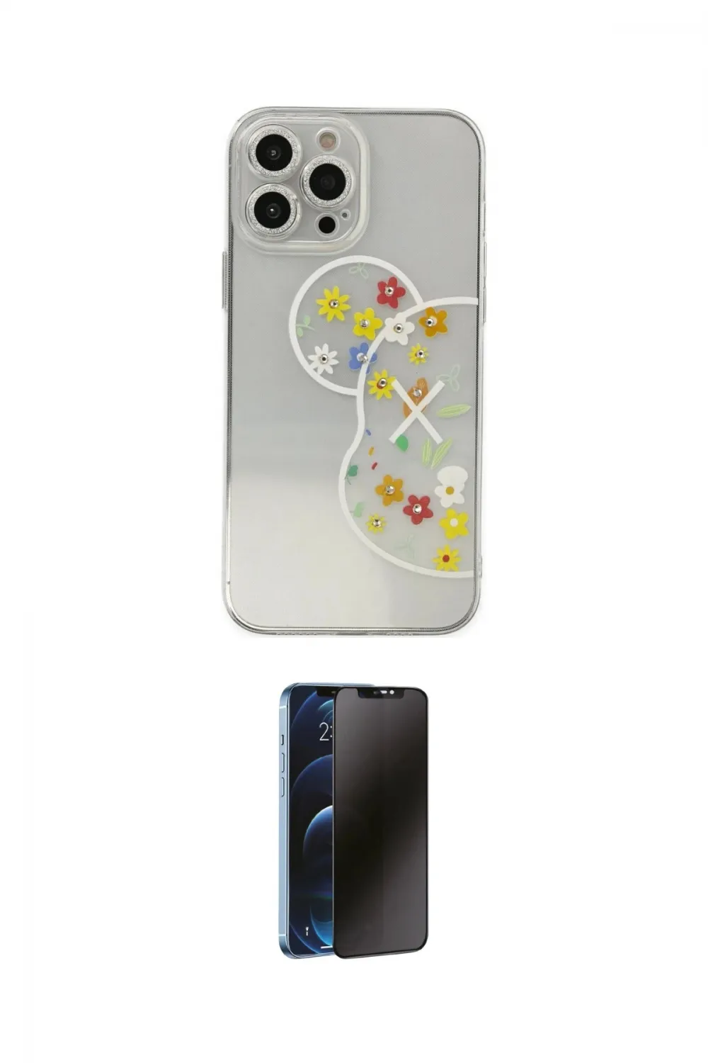 ieg™ iPhone 13 Pro Max Kılıf Eksen Asil Prime - Siyah 3D Antistatik Hayalet Cam Ekran Koruyucu