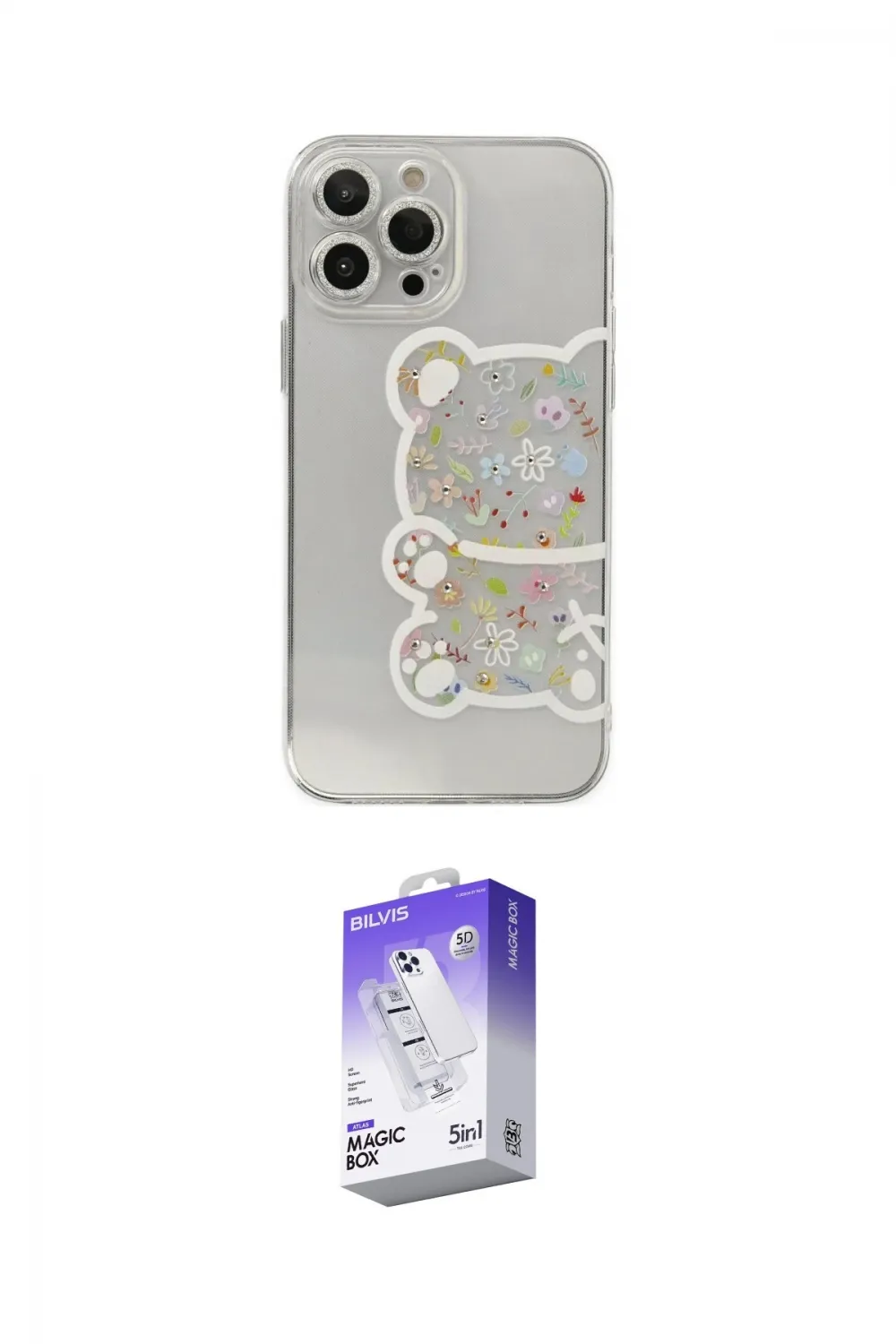 ieg™ iPhone 13 Pro Max Kılıf Eksen Asil Prime - Siyah Bilvis 5in1 3D Magic Cam Ekran Koruyucu