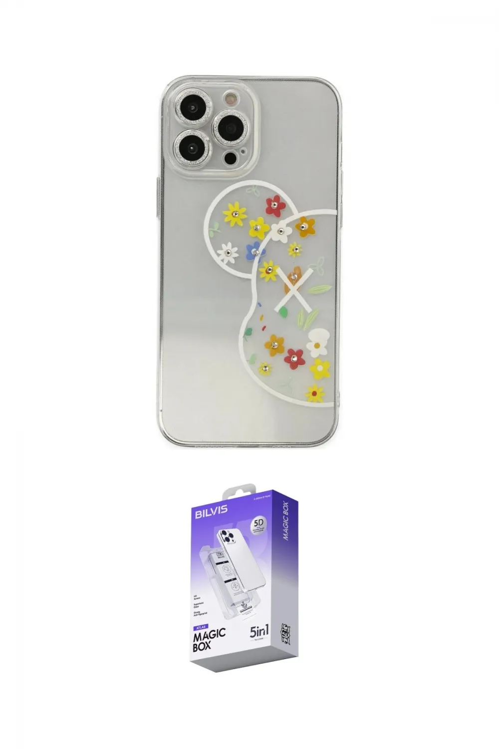 ieg™ iPhone 13 Pro Max Kılıf Eksen Asil Prime - Siyah Bilvis 5in1 3D Magic Cam Ekran Koruyucu