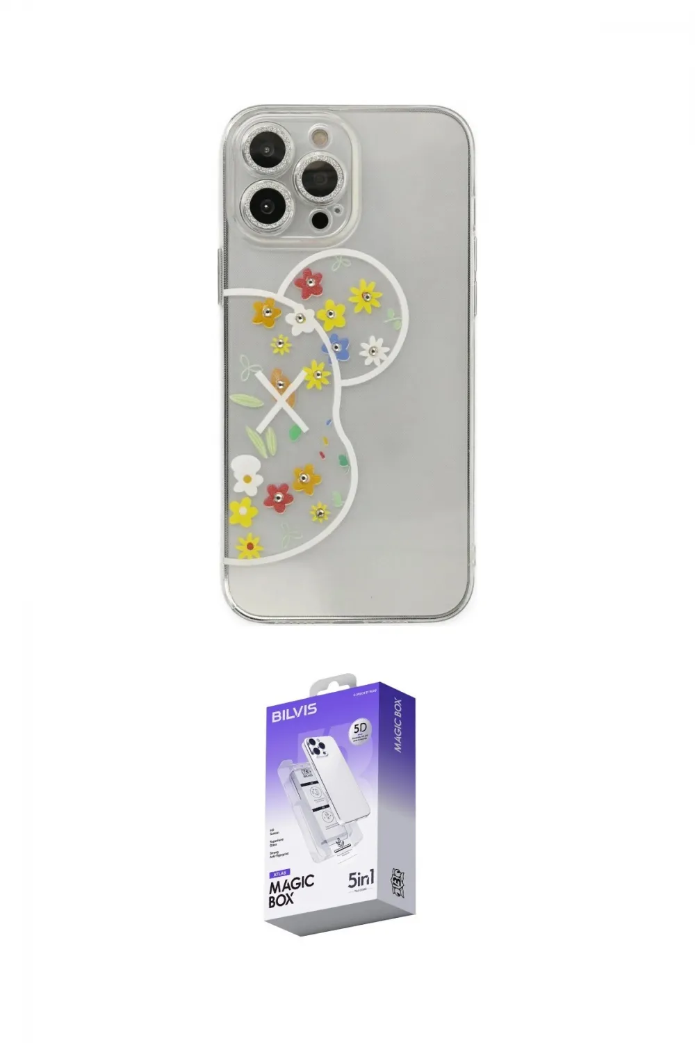 ieg™ iPhone 13 Pro Max Kılıf Eksen Asil Prime - Siyah Bilvis 5in1 3D Magic Cam Ekran Koruyucu