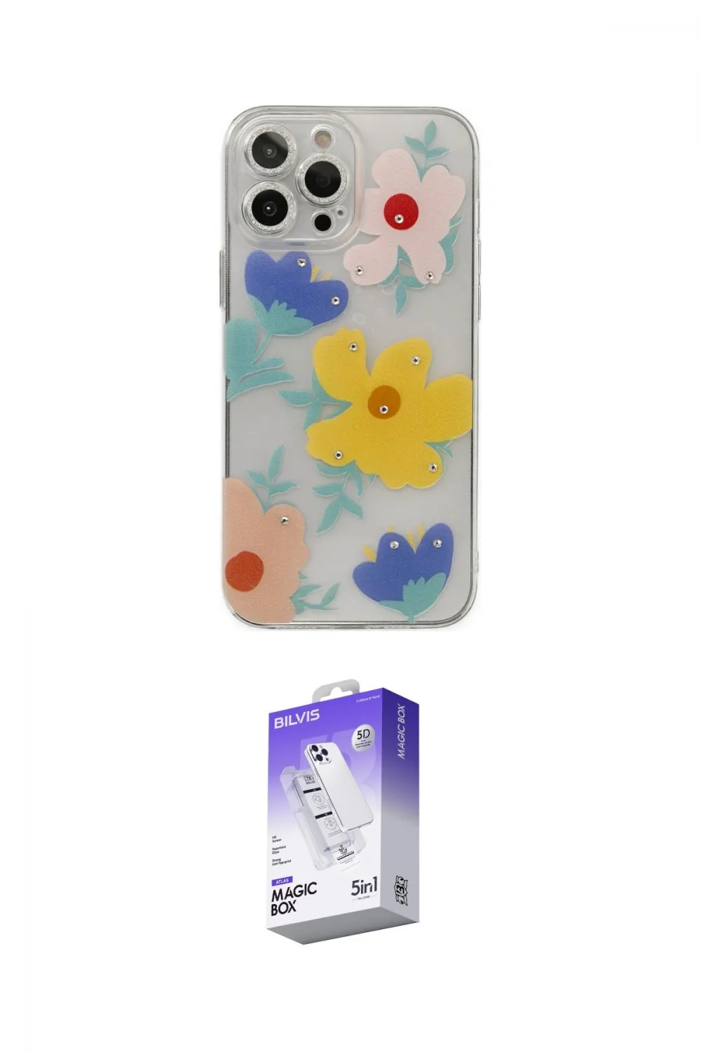 ieg™ iPhone 13 Pro Max Kılıf Eksen Asil Prime - Siyah Bilvis 5in1 3D Magic Cam Ekran Koruyucu