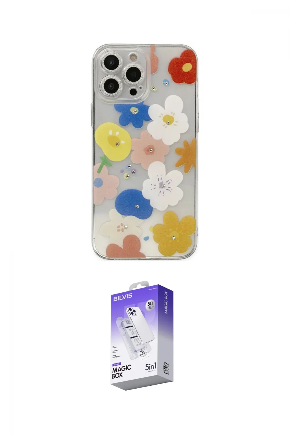 ieg™ iPhone 13 Pro Max Kılıf Eksen Asil Prime - Siyah Bilvis 5in1 3D Magic Cam Ekran Koruyucu