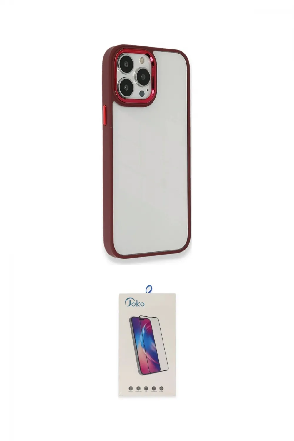 ieg™ iPhone 13 Pro Max Kılıf Eksen Doku Prime - Siyah Joko 5D Cam