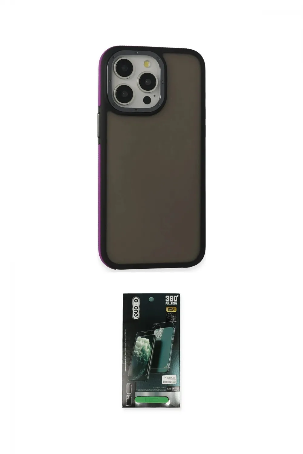 ieg™ iPhone 13 Pro Max Kılıf Eksen Işık - Şeffaf 360 Full Body Arka Koruyucu