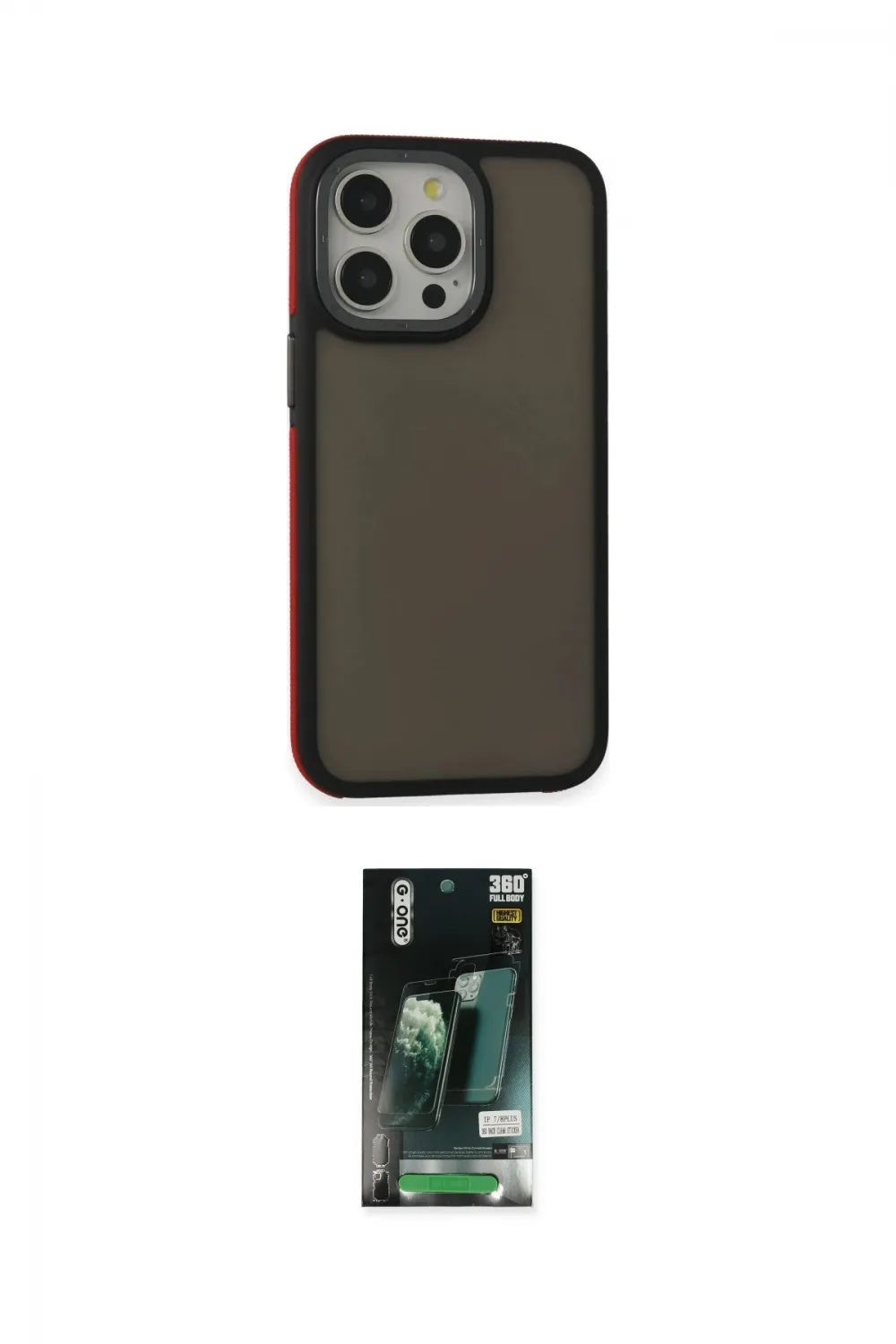 ieg™ iPhone 13 Pro Max Kılıf Eksen Işık - Şeffaf 360 Full Body Arka Koruyucu