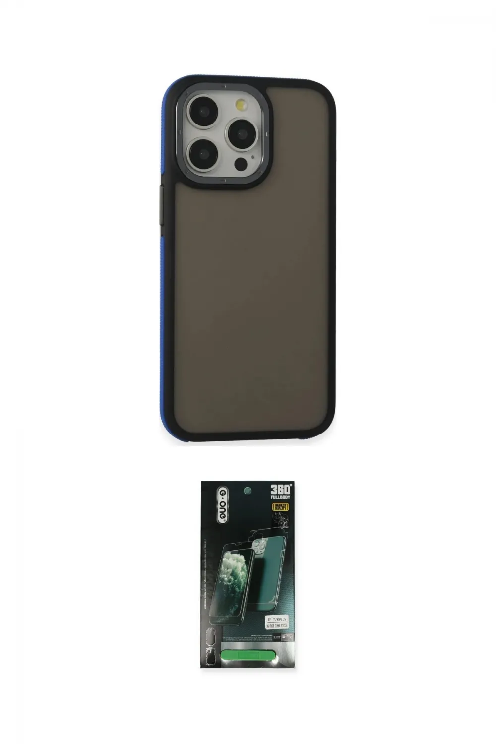 ieg™ iPhone 13 Pro Max Kılıf Eksen Işık - Şeffaf 360 Full Body Arka Koruyucu
