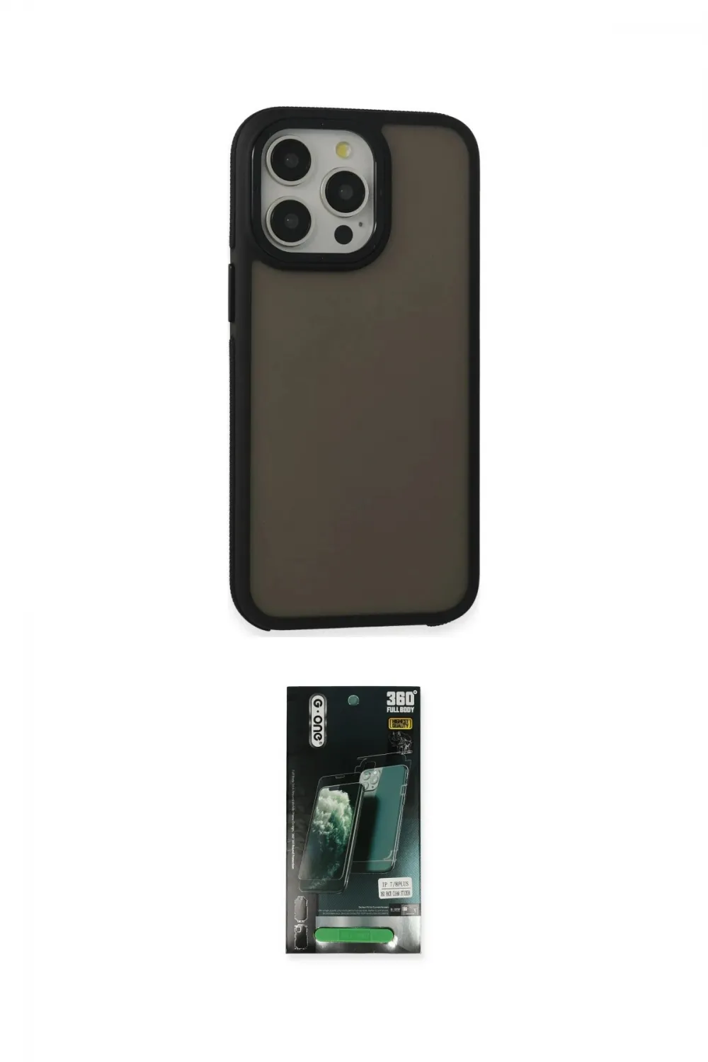 ieg™ iPhone 13 Pro Max Kılıf Eksen Işık - Şeffaf 360 Full Body Arka Koruyucu