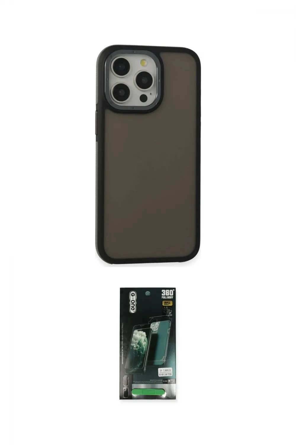 ieg™ iPhone 13 Pro Max Kılıf Eksen Işık - Şeffaf 360 Full Body Arka Koruyucu