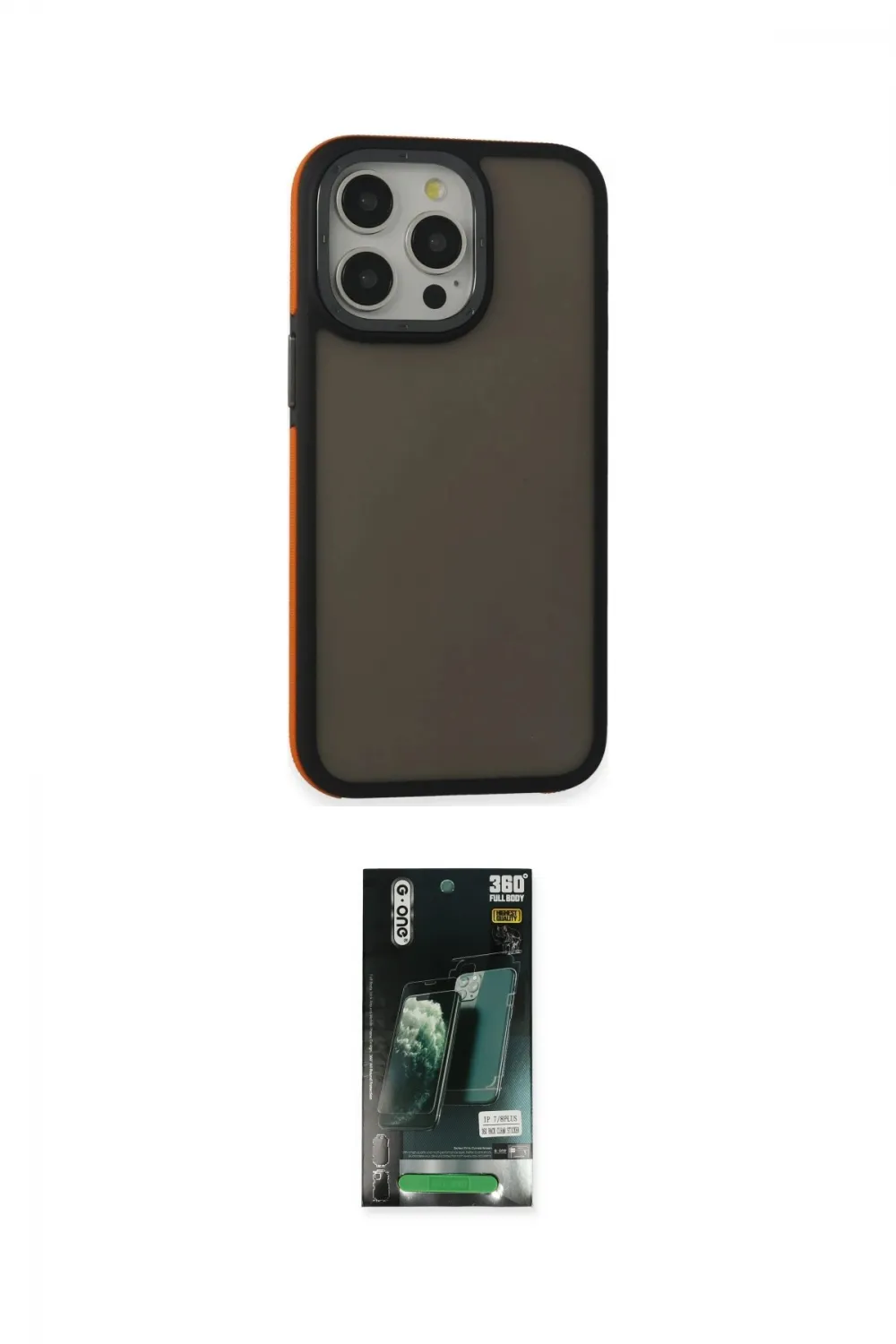ieg™ iPhone 13 Pro Max Kılıf Eksen Işık - Şeffaf 360 Full Body Arka Koruyucu