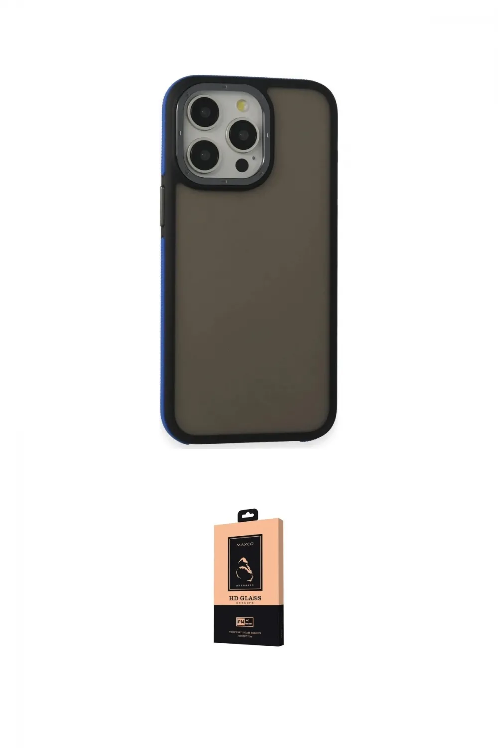 ieg™ iPhone 13 Pro Max Kılıf Eksen Işık - Şeffaf Maxco Cam Ekran Koruyucu