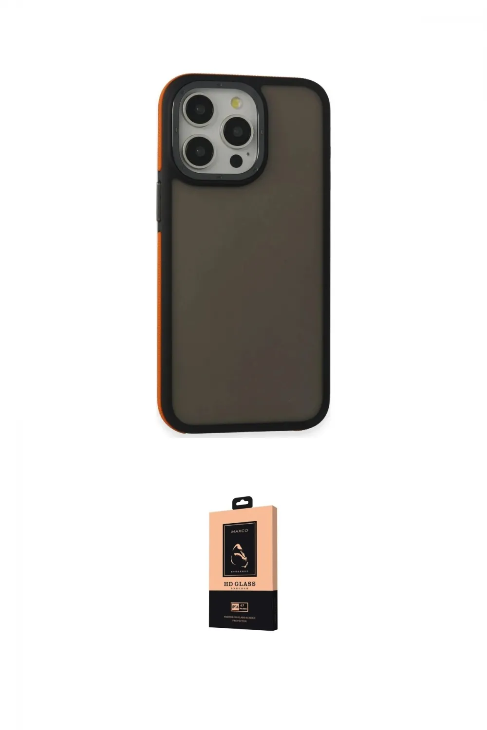 ieg™ iPhone 13 Pro Max Kılıf Eksen Işık - Şeffaf Maxco Cam Ekran Koruyucu