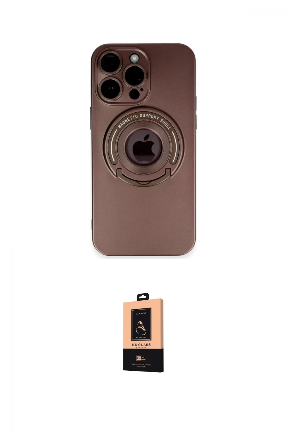 ieg™ iPhone 13 Pro Max Kılıf Eksen Klasik Prime - Şeffaf Maxco Cam Ekran Koruyucu