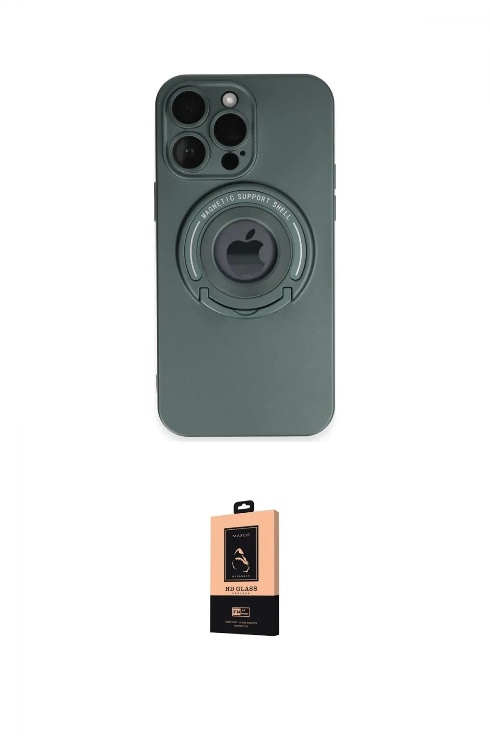 ieg™ iPhone 13 Pro Max Kılıf Eksen Klasik Prime - Şeffaf Maxco Cam Ekran Koruyucu
