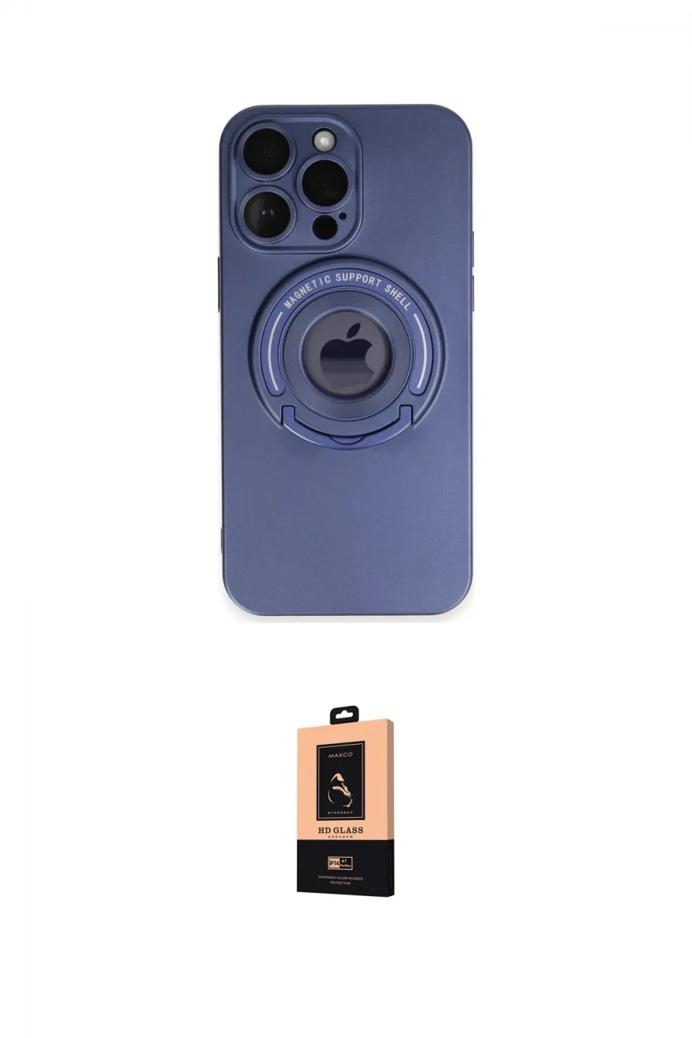 ieg™ iPhone 13 Pro Max Kılıf Eksen Klasik Prime - Şeffaf Maxco Cam Ekran Koruyucu