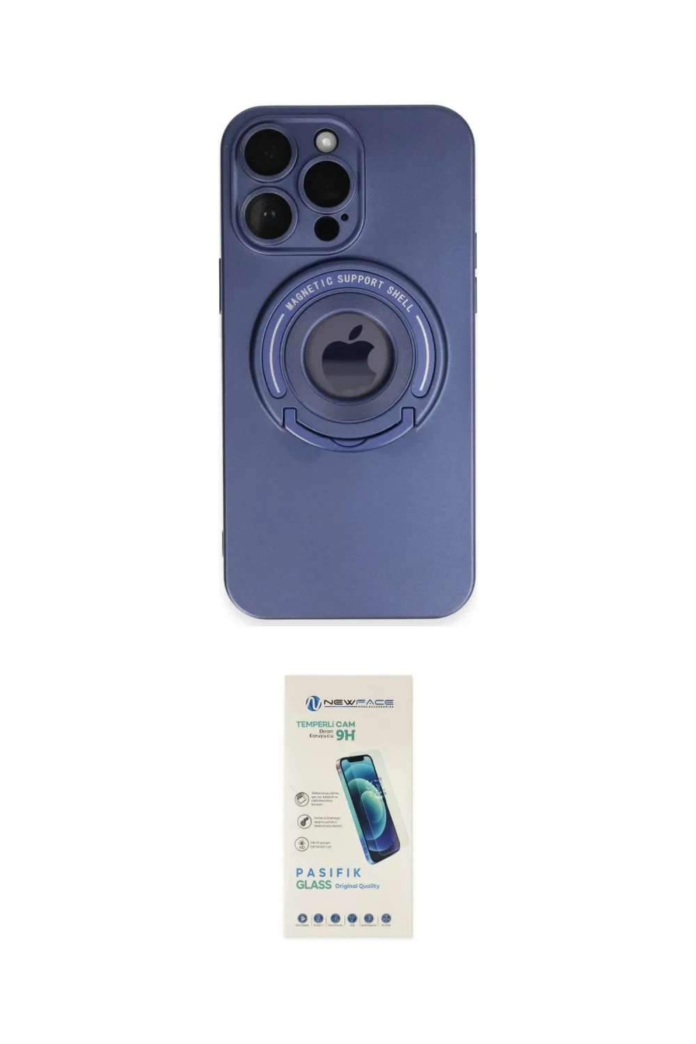 ieg™ iPhone 13 Pro Max Kılıf Eksen Klasik Prime - Şeffaf Pasifik Cam Ekran Koruyucu